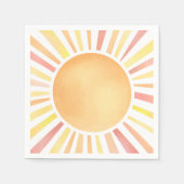Zonnegeel Oranje Zon Servet (Voorkant)