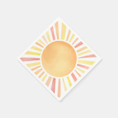 Zonnegeel Oranje Zon Servet (Hoek)