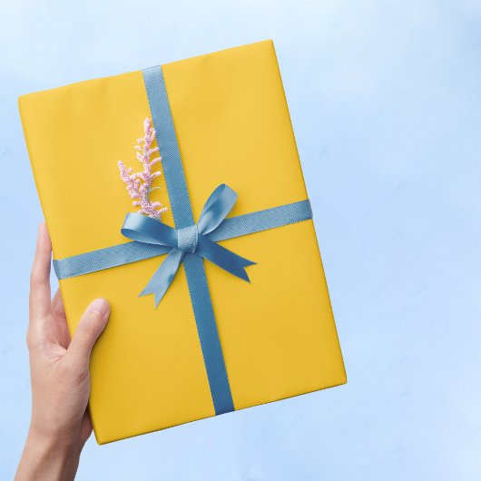 Zonnegeel Stevige Kleur Cadeaupapier