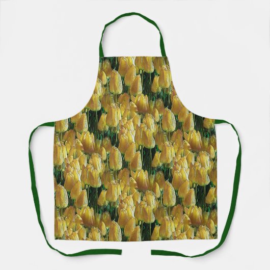 Zonnegeel Tulpen Apron Schort (Voorkant)