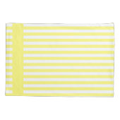 Zonnegeel & Witte Stripes Aangepast Kussensloop (Achterkant)