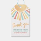 Zonnegeel Zon Baby Cadeaulabel (Voorkant)