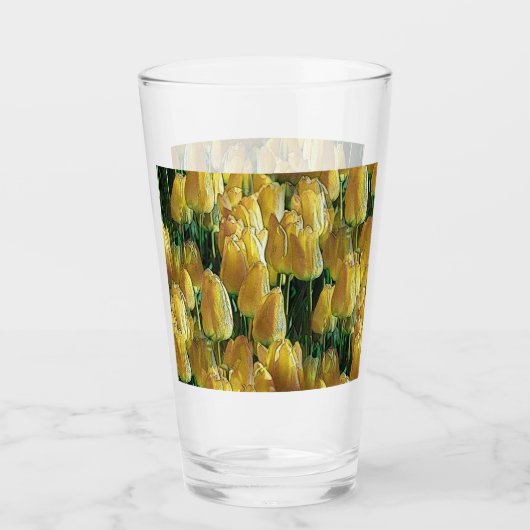 Zonnegeltulpen Glas (Voorkant)