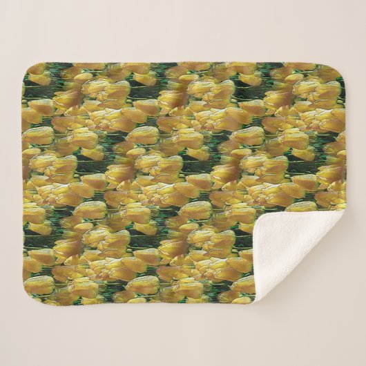 Zonnegeltulpen Sherpa Deken (Voorkant (horizontaal))