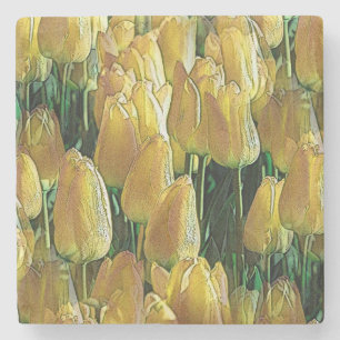 Zonnegeltulpen Stenen Onderzetter