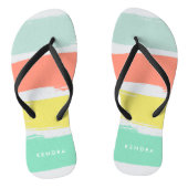 Zonnegewassen Neon Teenslippers (Voetbed)
