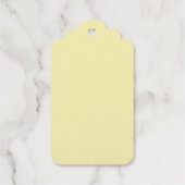 Zonnegezicht glimlachen met aangepaste tekst cadeaulabels (Achterkant)