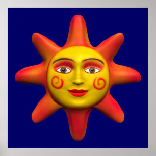 Zonnegezicht Poster