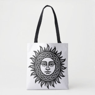 Zonnegezicht Sigil – Zwart Zon Embleem Draagtas
