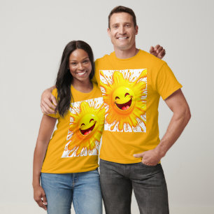 Zonneglimlach: Uitbarstende Vreugde T-shirt