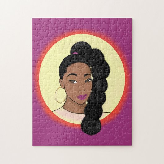 Zonnegloed, bladerponytail legpuzzel (Verticaal)