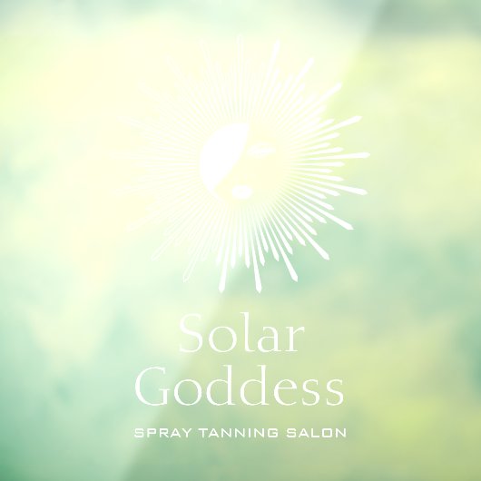 Zonnegodin Meisje Sproei Bruining Salon Ramenstick Raamsticker (Vel 3)