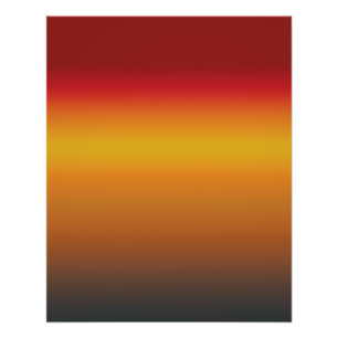 Zonnegradiënt Vibrant Rood Oranje Geel Ombre Perfect Poster