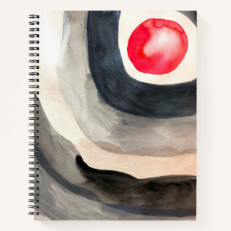 Zonnegrijze en zwarte abstracte moderne kunst notitieboek