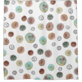 Zonneharde Waterverf glimlachen Douchegordijn (Voorkant)