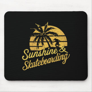 Zonnehemel en Skateboarden T-shirt Voor Skater Zom Muismat