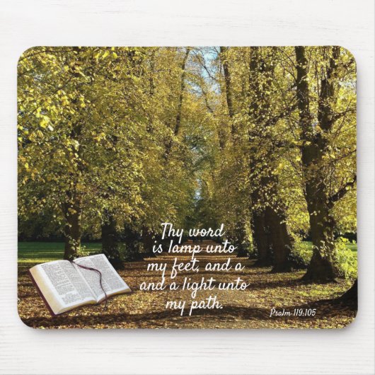 Zonneherfst, route en Bijbel Muismat (Voorkant)