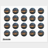 Zonnehoogte in Zee II Ocean Seascape Ronde Sticker (Vel)