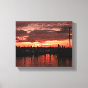 Zonnehuis van Bristol Rhode Canvas Afdruk