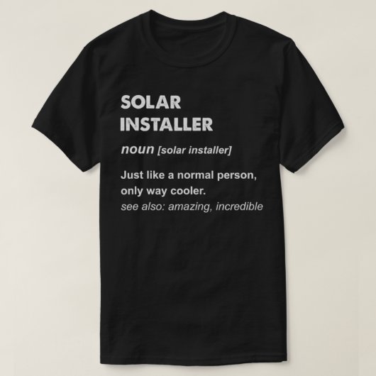 Zonneinstallateur T-shirt (Design voorkant)