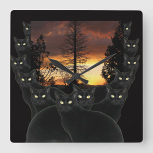 Zonnekatten Vierkante Klok
