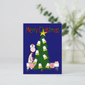 Zonnekerstontwerp "Kerst mooi" Feestdagenkaart (Staand voorkant)