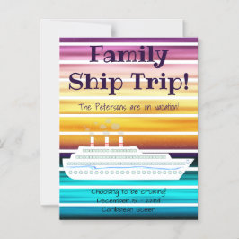 Zonneklep van cruiseschip magneet magnetische uitnodiging