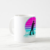 zonnekleppen met retro koffiemok (Voorkant links)