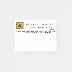 Zonnekleurige pixel art zonnebloem post-it® notes