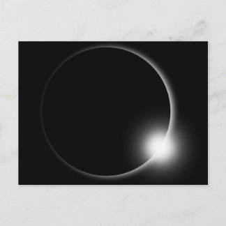 Zonneklunar Eclipse Moon Sun Flare-fotografie Briefkaart