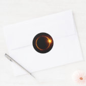 Zonneknip Donkere zon en maan Ronde Sticker (Envelop)