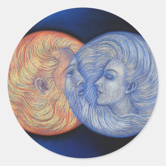 Zonneknipsel Ronde Sticker (Voorkant)