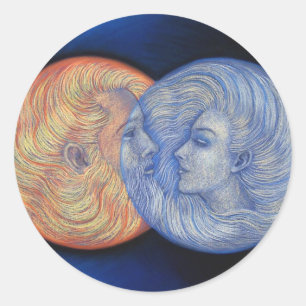 Zonneknipsel Ronde Sticker