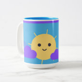 Zonnekoffie Cup Tweekleurige Koffiemok (Voorkant links)