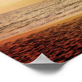 Zonnekokospalm op het strand poster (Hoek)