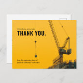 Zonnekraanconstructie | Minimale dank Briefkaart (Voorkant / Achterkant)