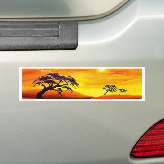 Zonnelandschap - Meervoudig Bumpersticker (Op auto)