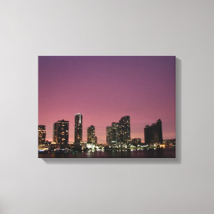 Zonnelicht over Miami na een storm Canvas Afdruk