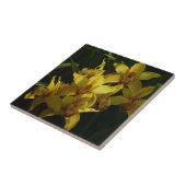 Zonnelichtgele orchideeën Floral Tegeltje (Zijkant)