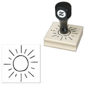 Zonnelichthand getekend 	rubberstempel (Gestempeld)
