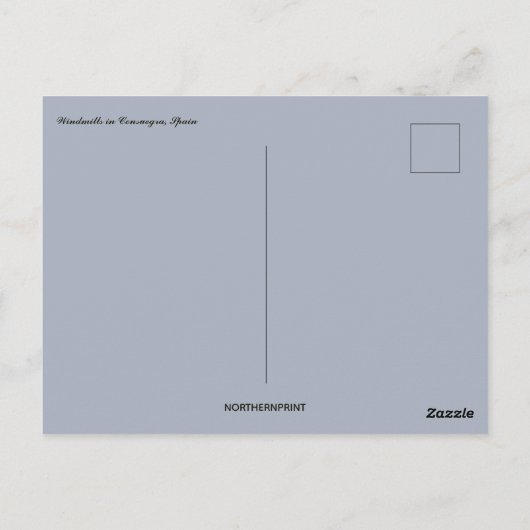Zonnemachines en windmolens in Consuegra, Spanje Briefkaart (Achterkant)