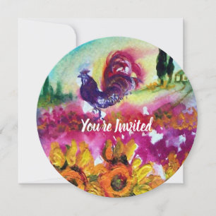 ZONNEMERS EN ZWARTE ROOSTER Rustisch landschap Kaart