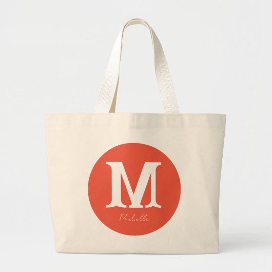 Zonneminimummonogram Grote Tote Bag (Voorkant)
