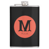 Zonneminimummonogram Heupfles (Voorkant)