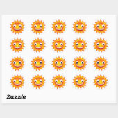 zonnemotie ronde sticker (Vel)