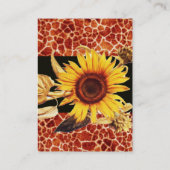 ZONNEN EN GIRAFFE HUID, RODE RUBY GEMSTONE VISITEKAARTJE (Achterkant)