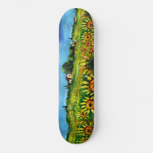 ZONNEN EN LANDBOUW IN TUSCANY, groen Skateboard