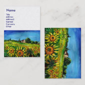 ZONNEN EN LANDBOUW IN TUSCANY,witte parel Visitekaartje (Voorkant / Achterkant)