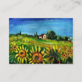 ZONNEN EN LANDBOUW IN TUSCANY,witte parel Visitekaartje (Achterkant)