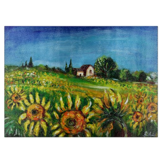 ZONNEN EN LANDEN IN TUSCANY SNIJPLANK (Voorkant)